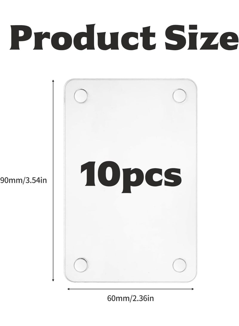 SYOSI Acrylic Photo Frames, Double Sided Transparent Magnetic Frames, Clear Frameless Picture Holders, 3.54x2.36 inch, 12 Pcs for Home and Office Display - Image 2