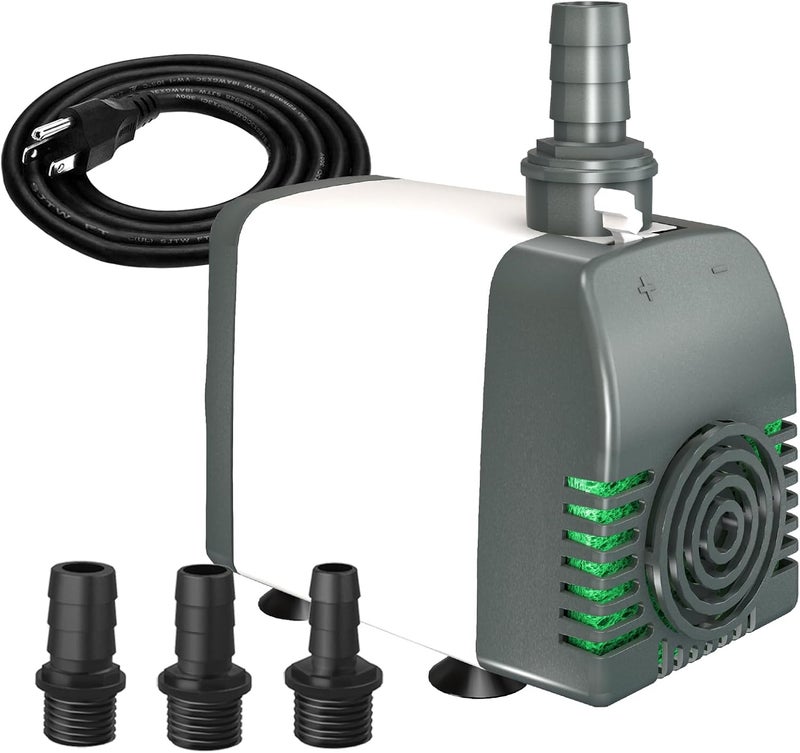 Knifel 550GPH Submersible Water Pump, Fountain Pumps with Over Heating Protection Adjustable Flow Rate Desin 6.5ft High Lift for Fountains, Hydroponics, Ponds, Aquariums & More - Image 1