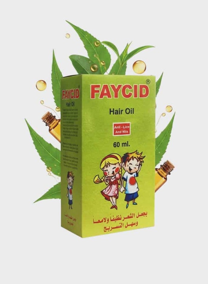 fay beauty Faycid Hair Oil Anti lice And Nits 60ml - Image 1