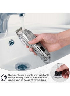 Hatteker Hair Clipper for Men IPX7 Waterproof Cordless Barber Clipper for Hair Cutting Kit with T-Blade Trimmer Beard Trimmer Kids Clipper Professional USB Rechargeable  - Image 5