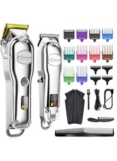 Hatteker Hair Clipper for Men IPX7 Waterproof Cordless Barber Clipper for Hair Cutting Kit with T-Blade Trimmer Beard Trimmer Kids Clipper Professional USB Rechargeable  - Image 1