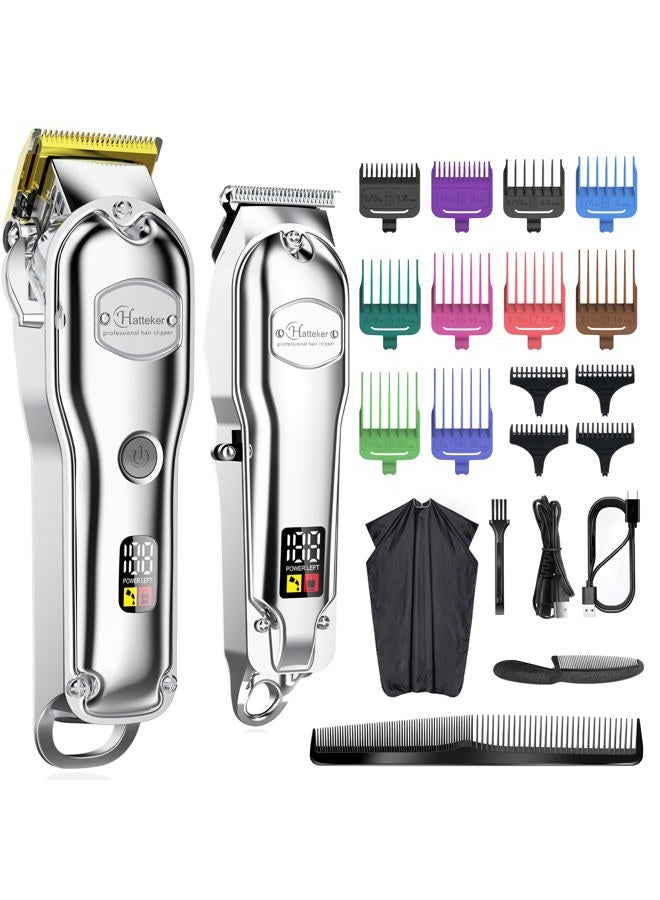 Hatteker Hair Clipper for Men IPX7 Waterproof Cordless Barber Clipper for Hair Cutting Kit with T-Blade Trimmer Beard Trimmer Kids Clipper Professional USB Rechargeable - Image 1