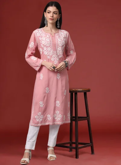 الايا كورتا مودال شيكانكاري مطرزة يدويًا- AL4013
