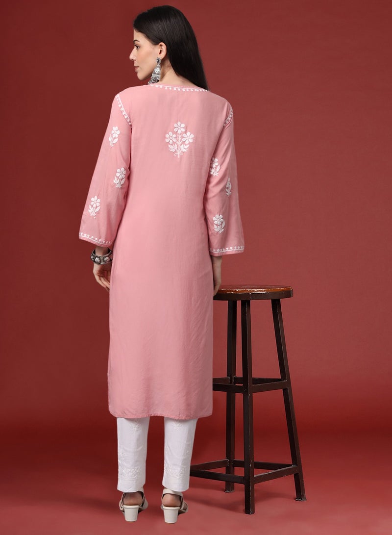 الايا كورتا مودال شيكانكاري مطرزة يدويًا- AL4013  - Image 2