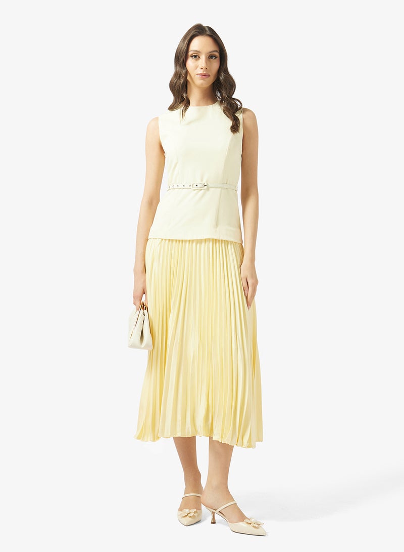 Style Cheat Crew Neck Belted Dress - Image 4