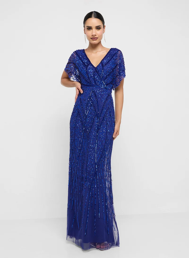 Adrianna Papell Sequin Embellished Dress