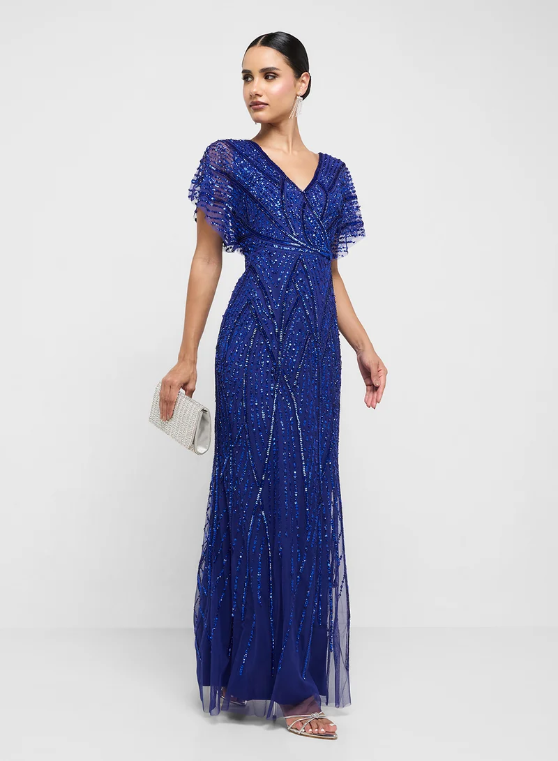 Adrianna Papell Sequin Embellished Dress