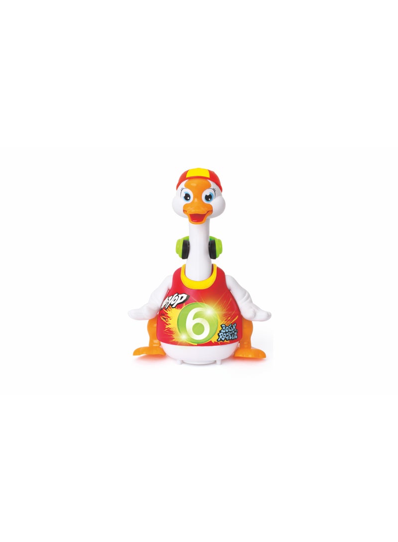 Hola Dancing Baby Waddling Goose - Interactive Hip-Hop Swing Goose with Lights, Music, and Dance Moves, Encourages Crawling, Motor Skills, and Cognitive Development for Toddlers (Red) 18M+ - Image 2