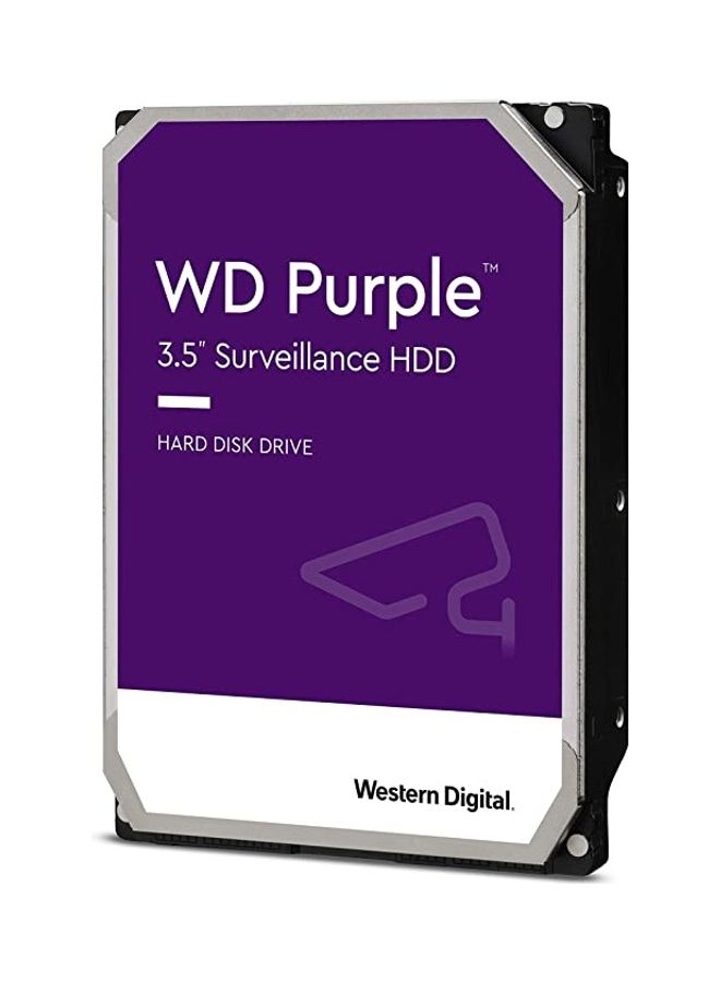 دبليو دي محرك الأقراص الصلبة Purple Surveillance مقاس 3.5 بوصة SATA بسرعة 6 جيجابت/ثانية مع تقنية Allframe 4K - 180 تيرابايت/السنة، ذاكرة تخزين مؤقت 64 ميجابايت، 5400 دورة في الدقيقة - Image 1