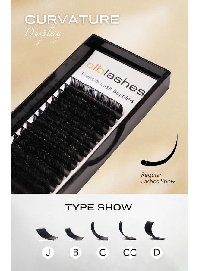 اولولاشز وصلات الرموش BC Cc DJ Curl Mix 5-20Mm 0.03 0.05 0.07 0.15 وصلات الرموش الكلاسيكية غير اللامعة للغاية لوازم احترافية لفناني الرموش (Cc-0.07، 8-15Mm) - Image 1