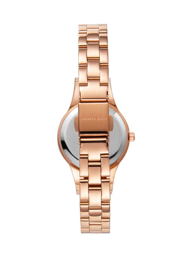 KENNETH SCOTT ساعة يد تناظرية من الفولاذ المقاوم للصدأ K22517-KBKW - Image 3