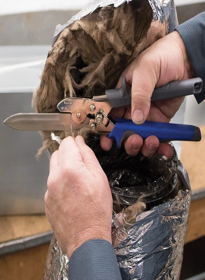 Klein Tools 89554 HVAC Tool, Wire Cutters and Fiberglass, Fiber Board and Flexible Duct Cutters in One - Image 5