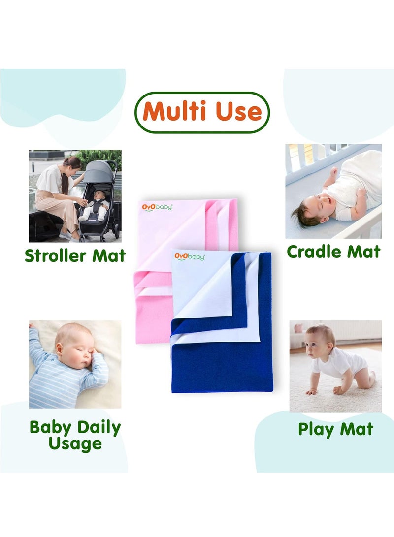 OYO BABY Waterproof Quick Dry Sheet for Baby| Bed Pad | Baby Bed Protector Sheet for Toddler Children (X-Large (200cm x 140cm), Voilet) - Image 4