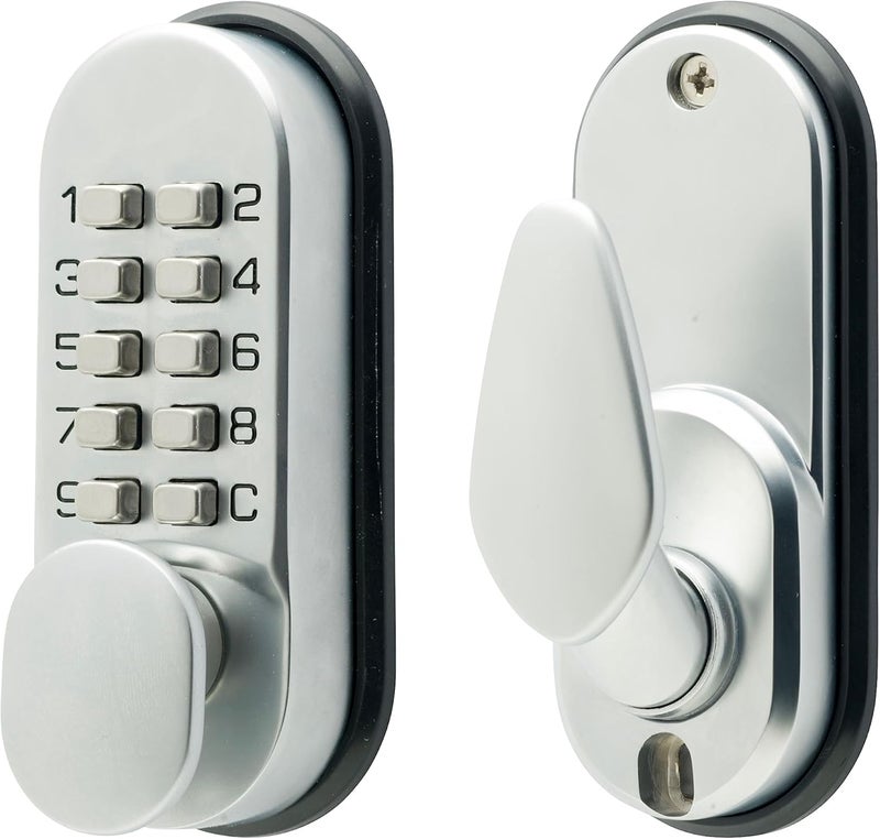 Sterling S2200V Compact Digital Door Lock with 10-Push Button - Satin Chrome - Image 1