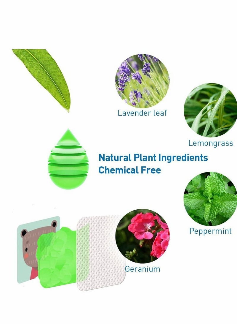 Captaintech Stickers Mosquito Repellent Stickers, Nature Citronella, Lemongrass and Eucalyptus, Anti-Mosquito Patches for Children Adults Outdoor Indoor Use, 24 Hour of Protection  - Image 2