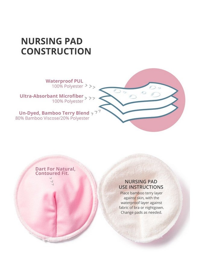 Fishers Finery Nursing Bra Pads Bamboo Viscose Washable Reusable Leak Proof All Day Night (Set Of 1) - Image 2
