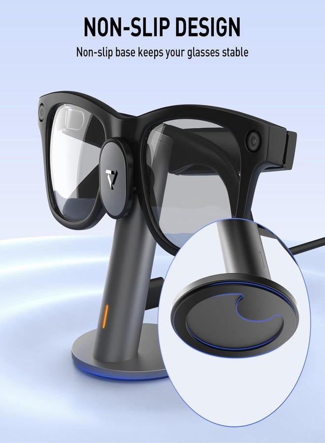 PRISMXR Carina S1 Aluminum Charging Stand, Portable Dock Compatible with Ray-Ban Meta Wayfarer/Headliner/Skyler (Gen 1&2), Carina C2, Not for Oakley, Display and Blayzer - Image 5