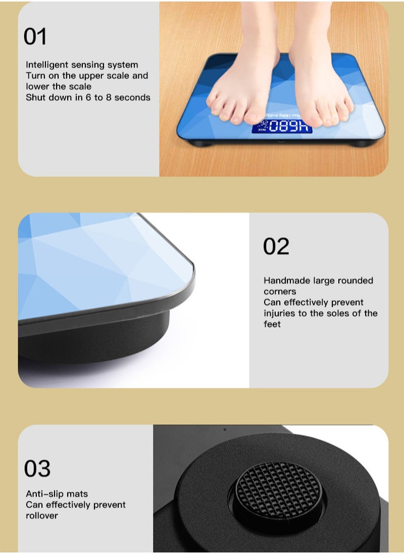 Sharpdo Scale for Body Weight, Digital Bathroom Scales for People, Most Accurate to 0.05lb, Bright LED Display & Large Clear Numbers, Upgraded Quality for the Elderly Safe Home Use, 180KGV  - Image 2