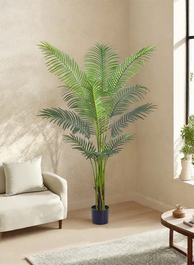 Bolivia's Artificial Areca Palm Plant Fake Tropical Palm Tree, Faux Dypsis Lutescens Plants in Pot for Indoor Outdoor House Home Office Garden Modern Decoration Housewarming Gift-Set - Image 3