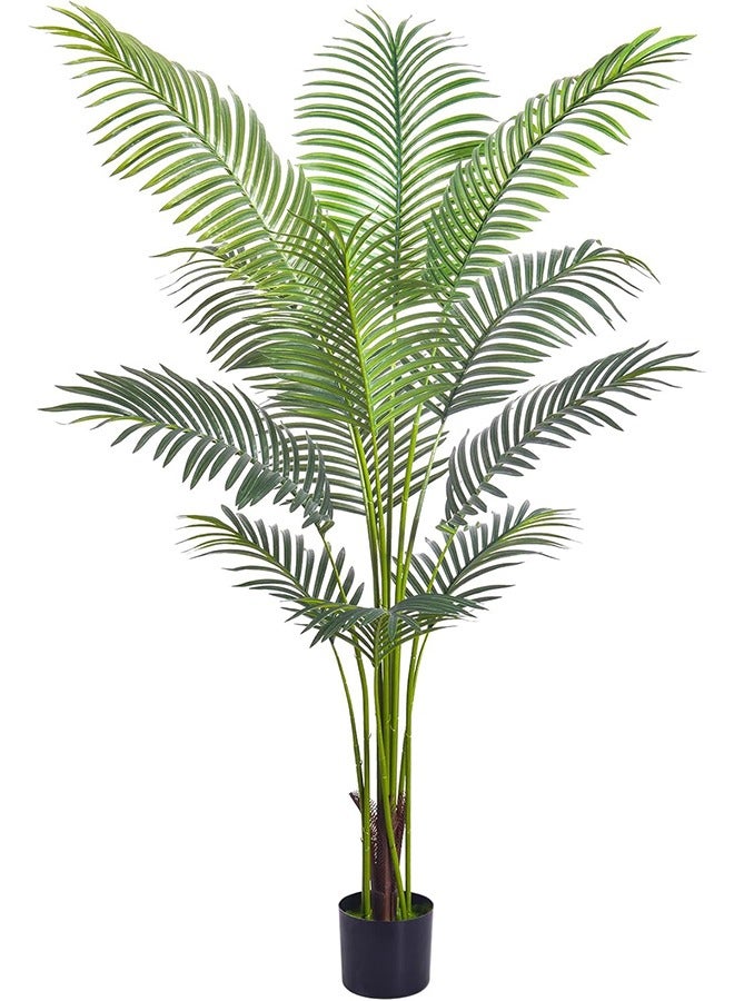 Bolivia's Artificial Areca Palm Plant Fake Tropical Palm Tree, Faux Dypsis Lutescens Plants in Pot for Indoor Outdoor House Home Office Garden Modern Decoration Housewarming Gift-Set - Image 1