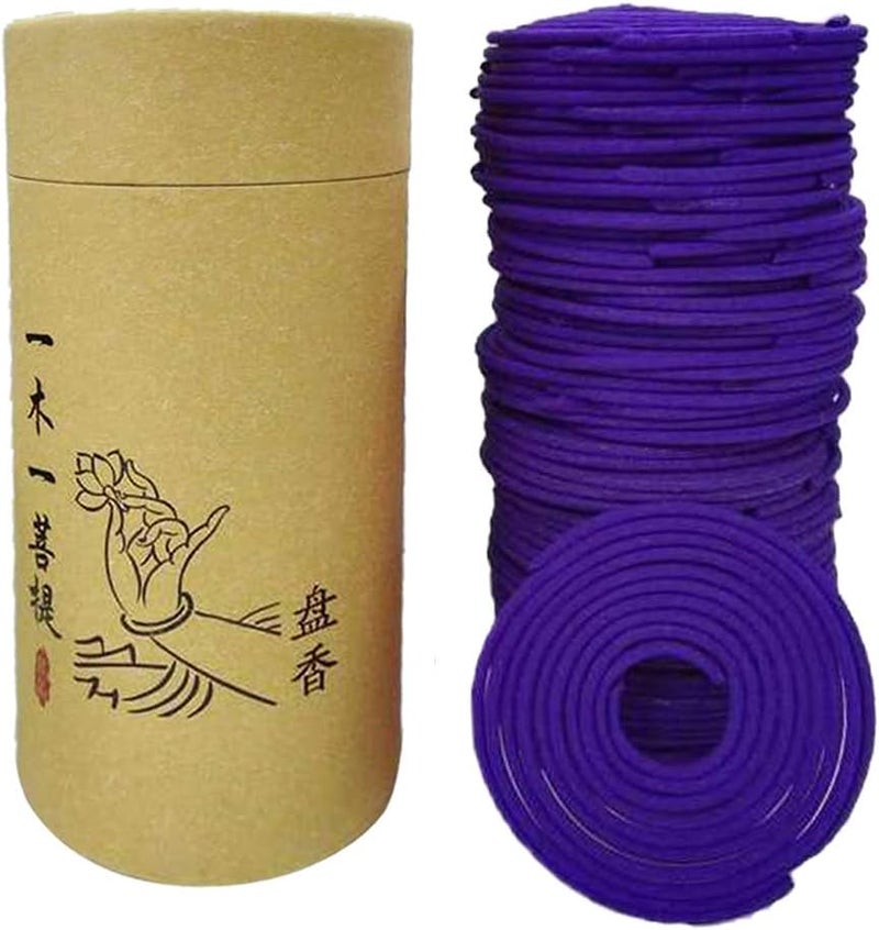 klarakoNatural Sandalwood Rose Incense Home Fragrance Coil Incense Air Refreshing 120 Coils Per Box Jasmine Rose klarakoLavender, 68mm - Image 3