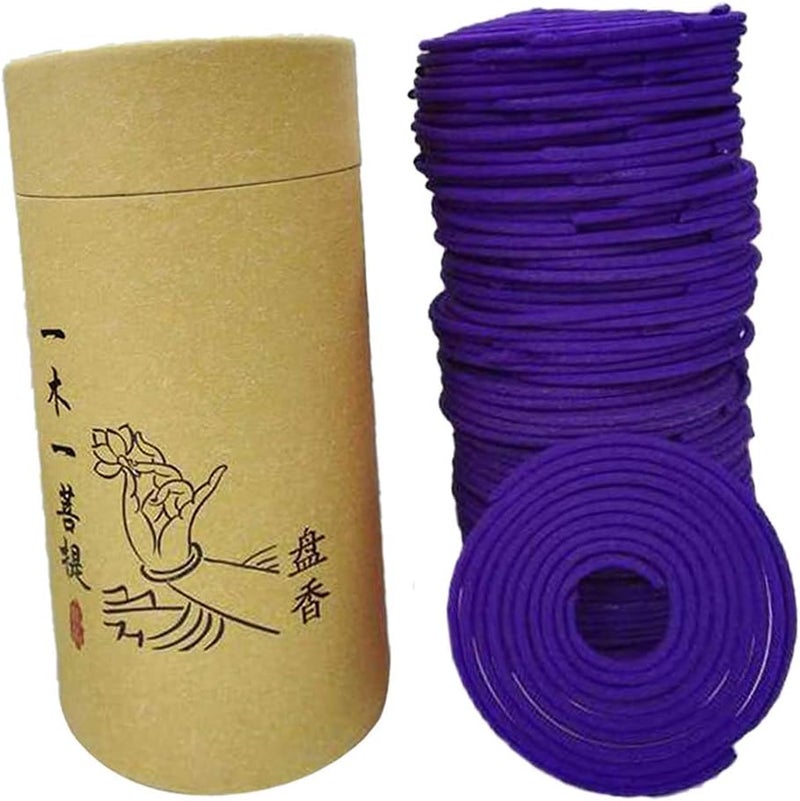 klarakoNatural Sandalwood Rose Incense Home Fragrance Coil Incense Air Refreshing 120 Coils Per Box Jasmine Rose klarakoLavender, 68mm - Image 1