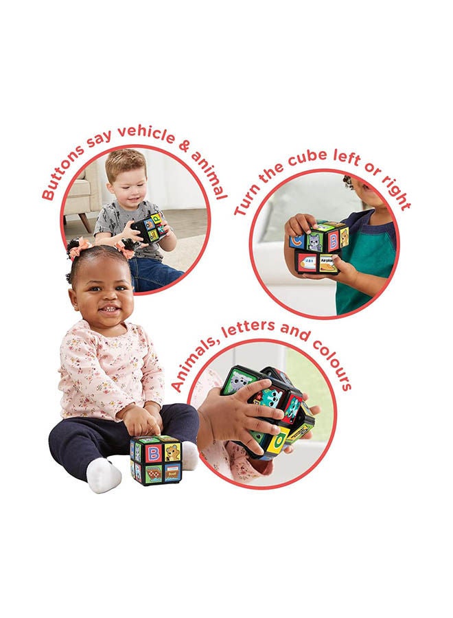 vtech مكعب الحيوانات لحديثي الولادة مع وظيفة التدوير والتعلم، لعبة حسية للأطفال مع موسيقى، أضواء، وألوان، تفاعلية للأطفال - Image 4