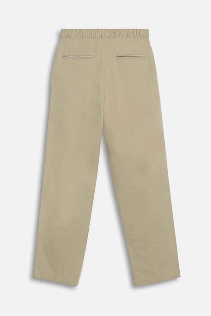 SNITCH Beige Beige Solid Relaxed Casual Trousers for Men | Best Price UAE