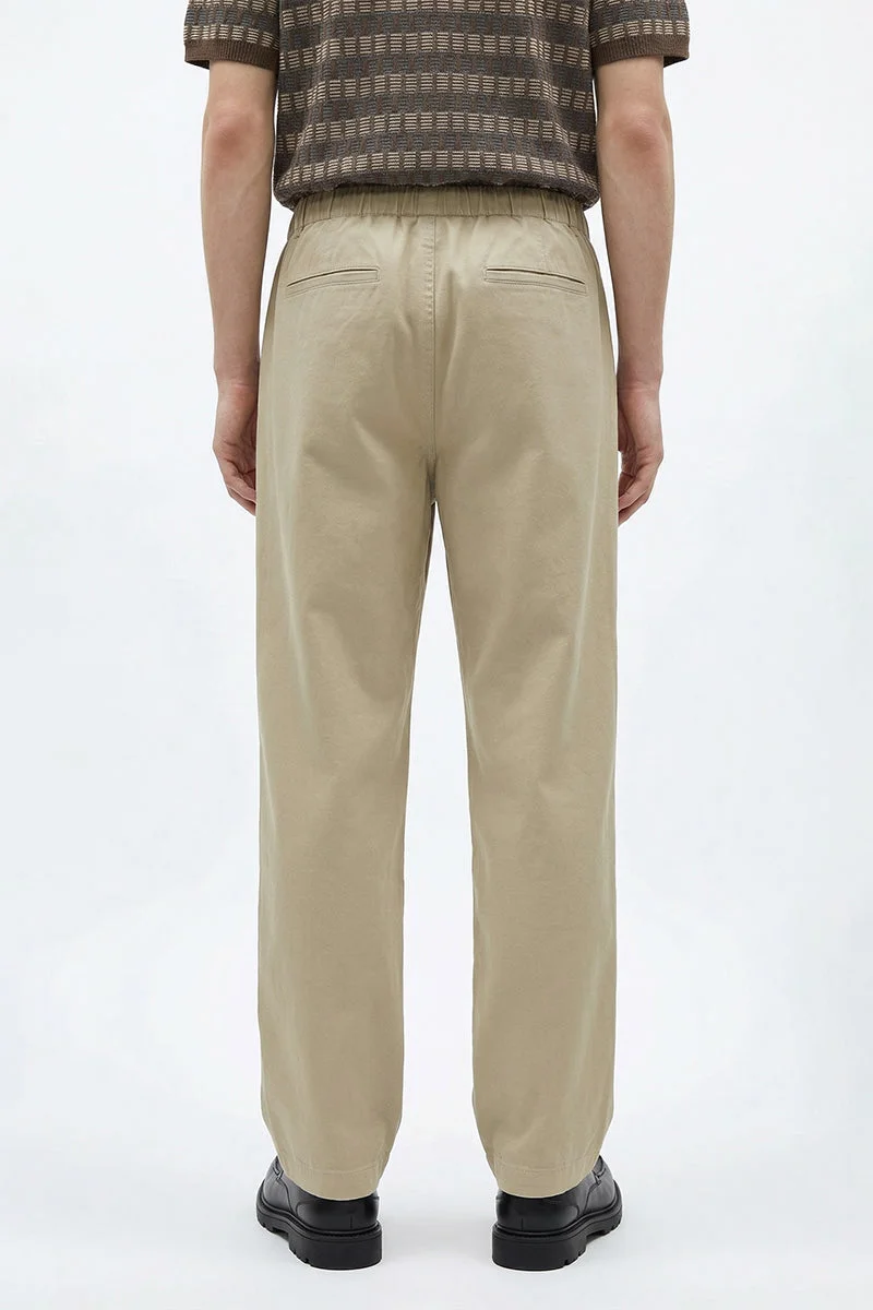 SNITCH Beige Beige Solid Relaxed Casual Trousers for Men | Best Price UAE