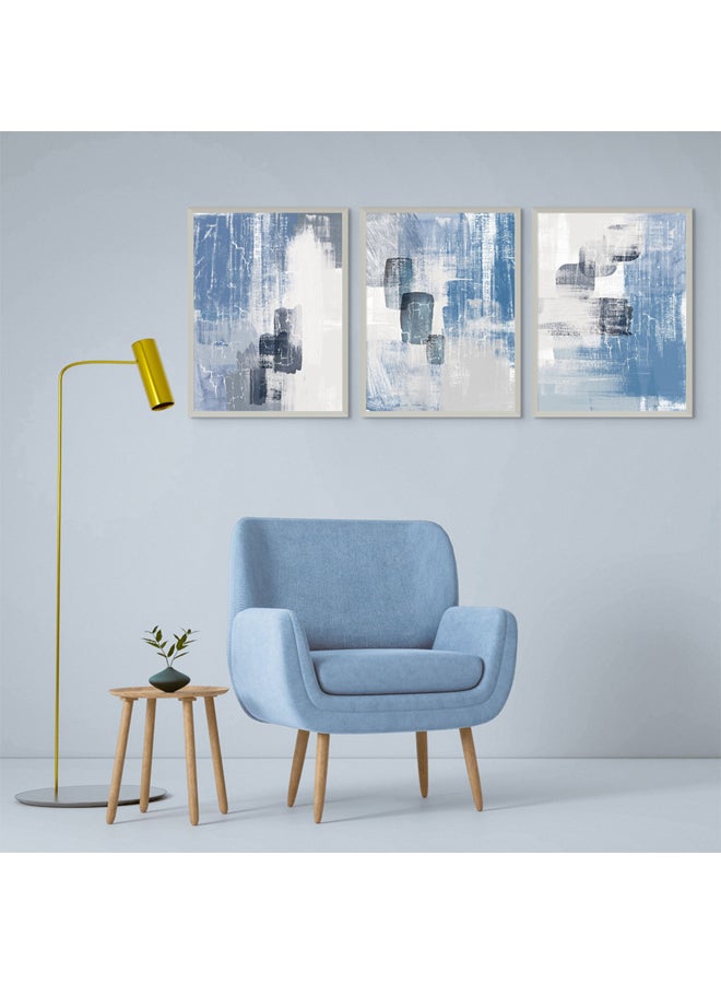 Art Decor Framed Fine Art Set of 3 Abstract Modern Wall Art Print Vibrant Abstract Portrait Wall Décor for Living Room Home Bedroom Office Gifting Studio - Image 3