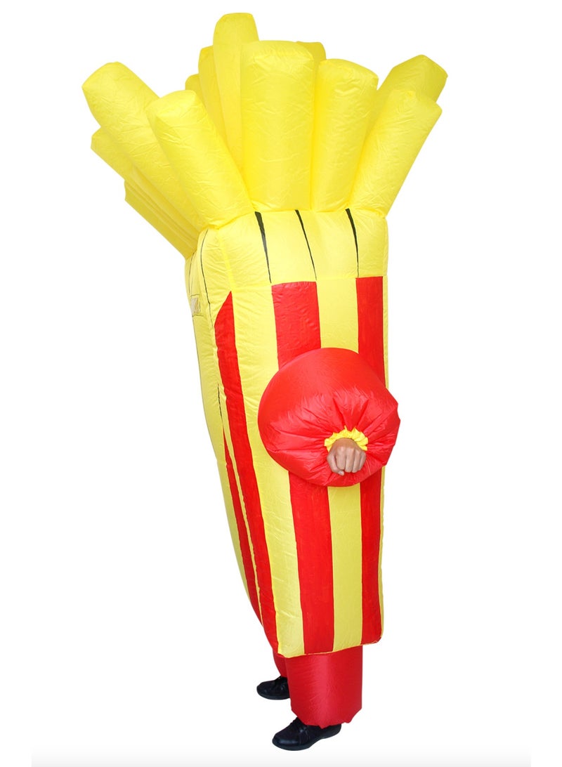 Inflatable Costume Adult,Blow Up French Fries Suit,Full Body Chips Halloween Costumes for Men Women - Image 4