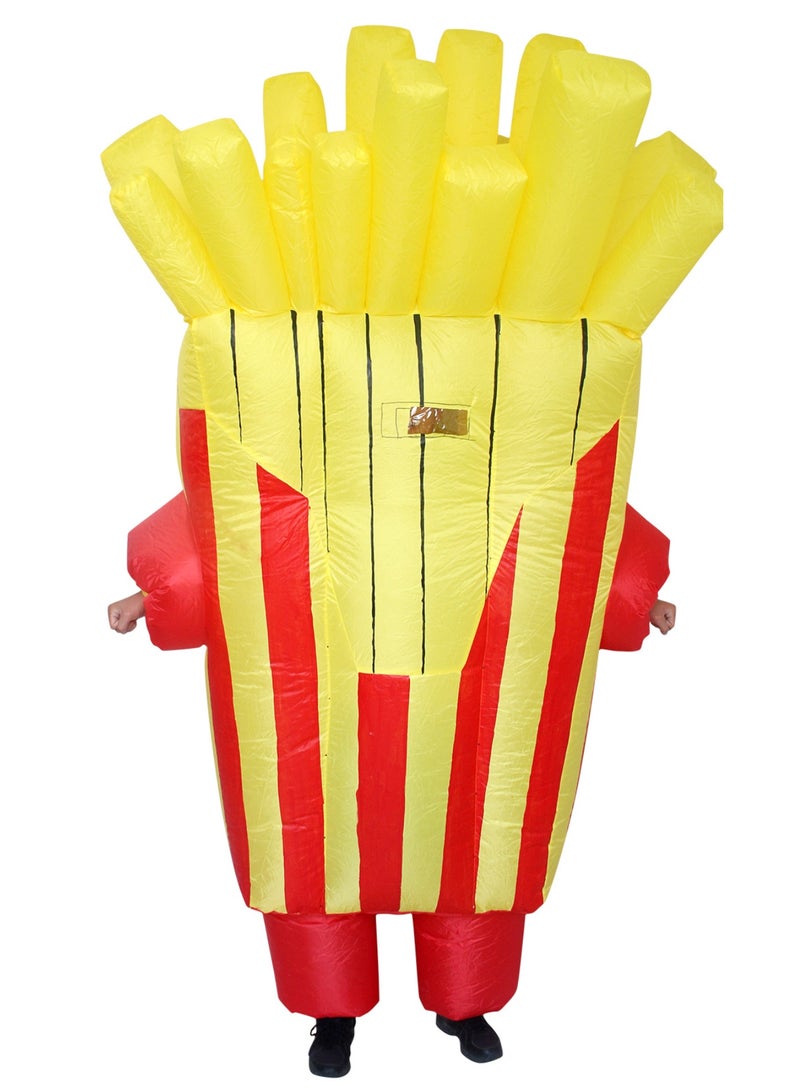 Inflatable Costume Adult,Blow Up French Fries Suit,Full Body Chips Halloween Costumes for Men Women - Image 3