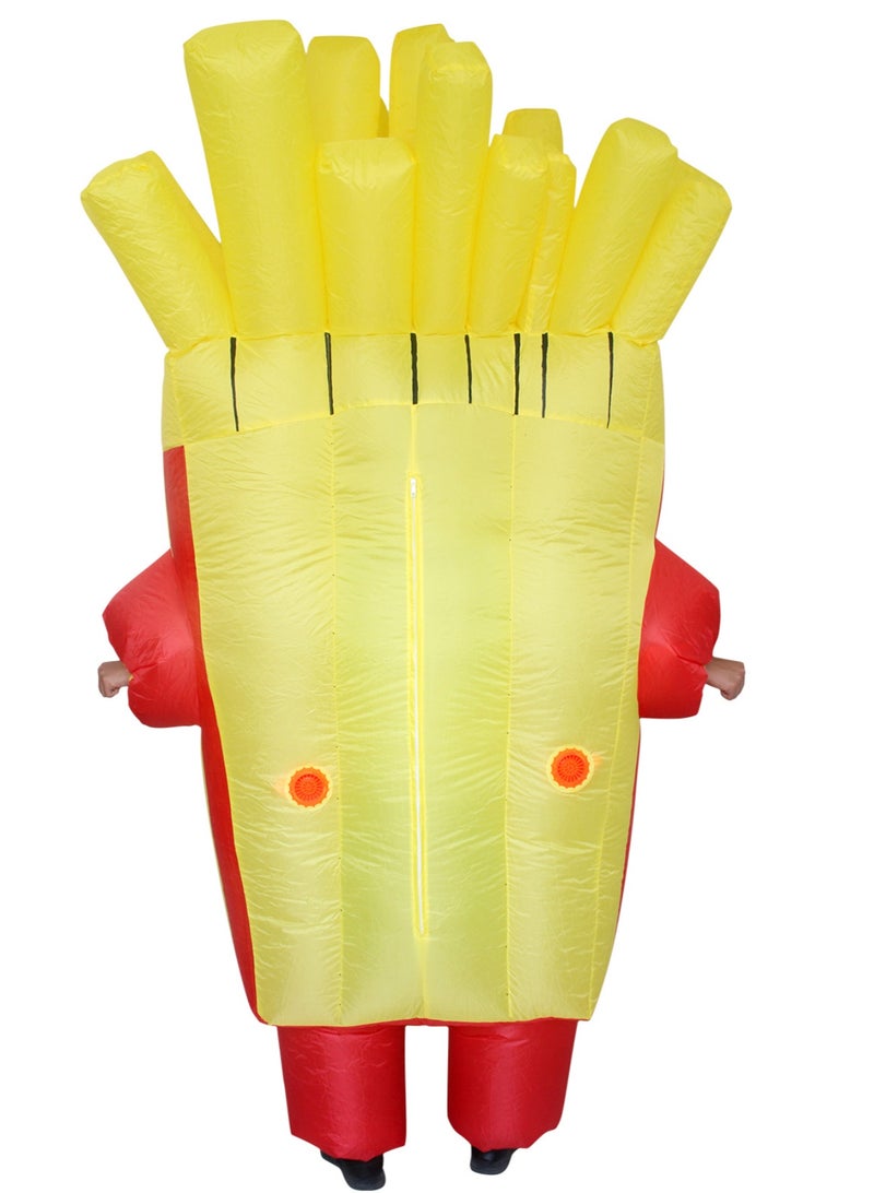 Inflatable Costume Adult,Blow Up French Fries Suit,Full Body Chips Halloween Costumes for Men Women - Image 5