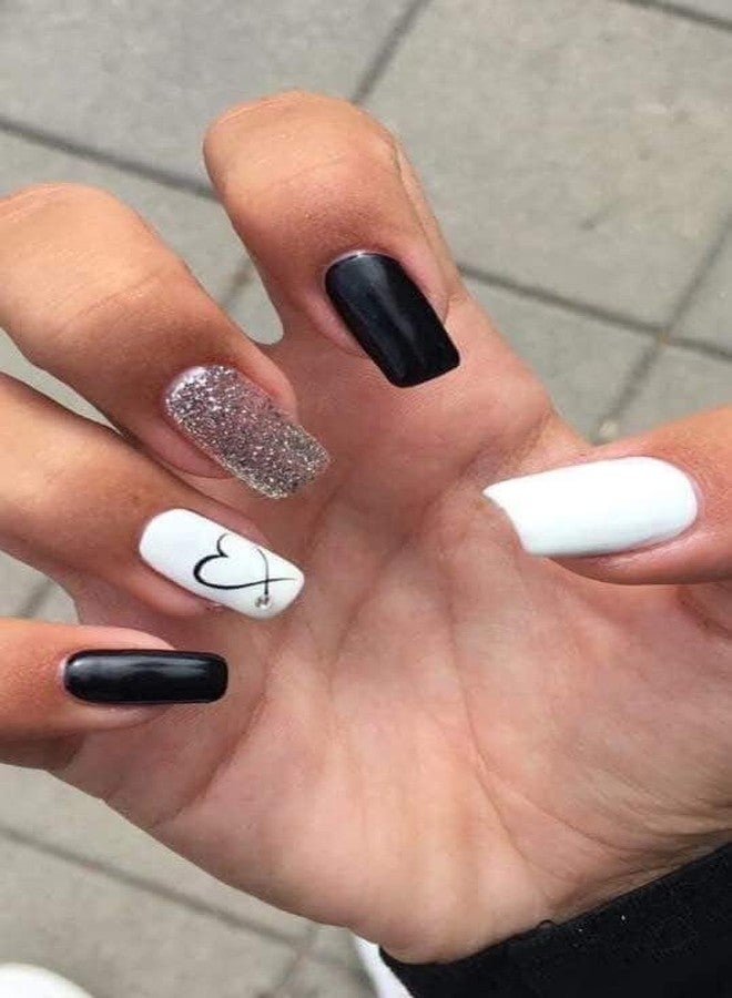 Everglam Artificial Nails, White Press-On Nails with Nail Glue, 100 Pieces - Image 4