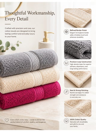 Multicolor Face Towel Set – 500 GSM