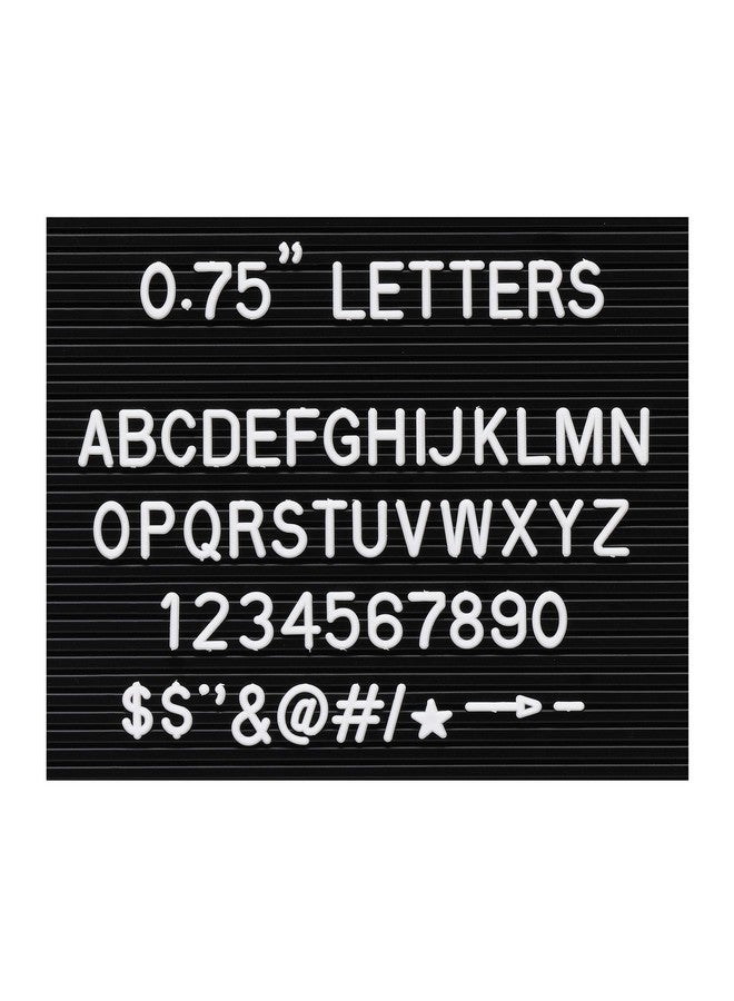Veskaoty 3/4 Inch Letters For Flet Letter Boards,300 Pieces Including Letters, Numbers & Symbols For Changeable Plastic Message Boards (White) - Image 2