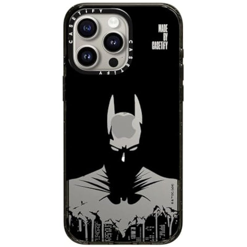 Casetify Impact iPhone 15 Pro Max Case 【Batman Co-Lab / 4X Military Grade Drop Tested / 8.2ft Drop Protection/Compatible with Magsafe】 - Batman Shadow - Clear Black - Image 1