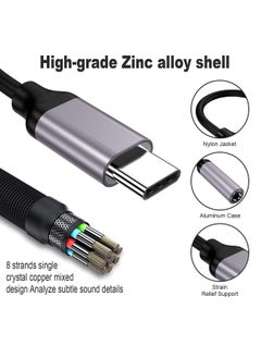 Bukela Headphone Jack Adapter,USB Type C to 3.5mm Female Headphone Jack Adapter, DAC Decoder Chip Adapter, Audio Dongle Cable Cord Compatible with More Type C Devices  - Image 3