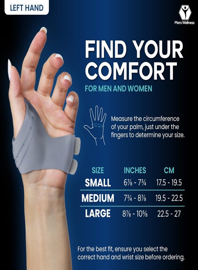 MARS WELLNESS CMC Thumb Brace - Restriction Thumb Support CMC Joint Thumb Arthritis Brace Stabilizing Splint for Osteoarthritis and arthritis thumb splint - Medium - Left Hand - Image 2