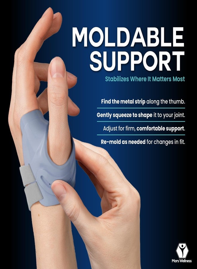MARS WELLNESS CMC Thumb Brace - Restriction Thumb Support CMC Joint Thumb Arthritis Brace Stabilizing Splint for Osteoarthritis and arthritis thumb splint - Medium - Left Hand - Image 5