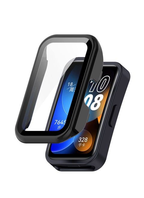 Case + Screen Protector Compatible with Huawei watch Band 8 Anti Scratch Watch Case with Tempered Glass Screen Coverage