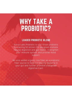 Purus Labs Probiotic | 10 Strains with 50 Billion CFU & Prebiotic Fiber | Improve Digestion & Support Immune System | 30 Servings, 60 Veggie Capsules  - Image 3