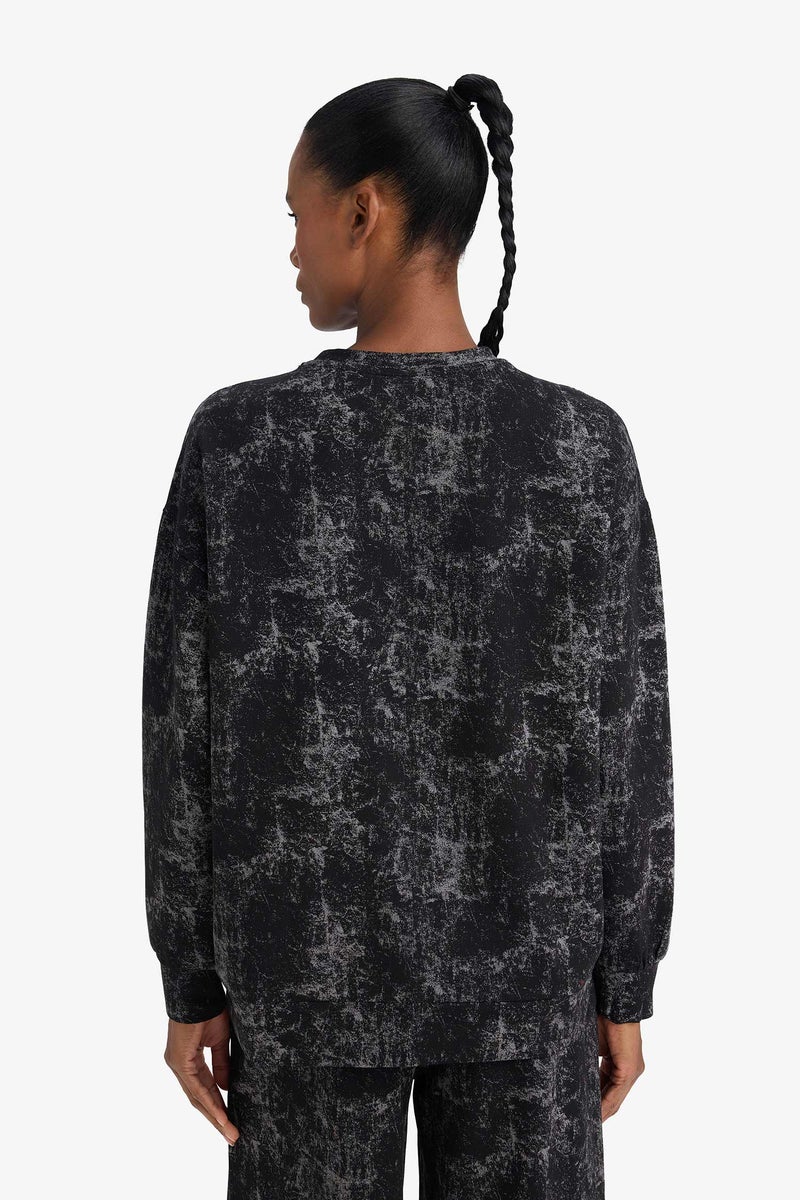 DeFacto Black Woman Oversize Long Sleeve Sweatshirt Casual - Image 5
