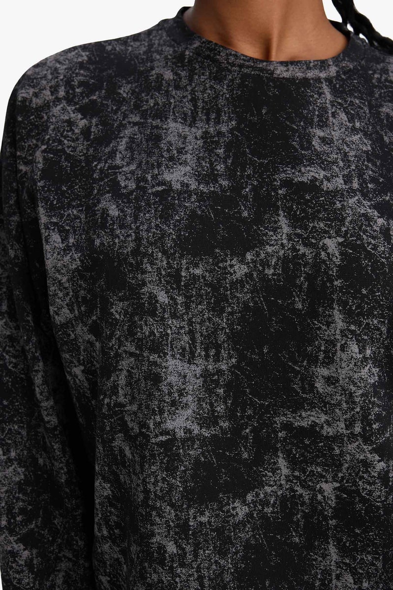 DeFacto Black Woman Oversize Long Sleeve Sweatshirt Casual - Image 4