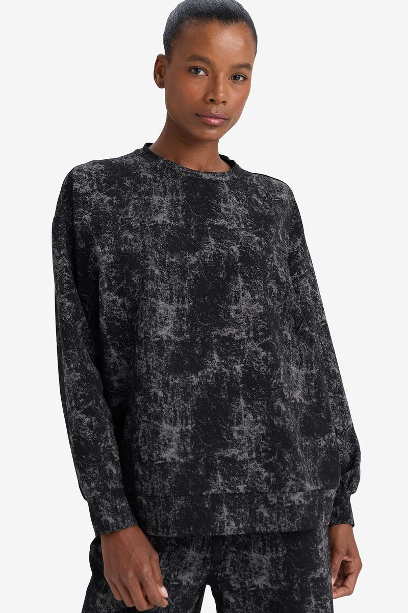 DeFacto Black Woman Oversize Long Sleeve Sweatshirt Casual - Image 1