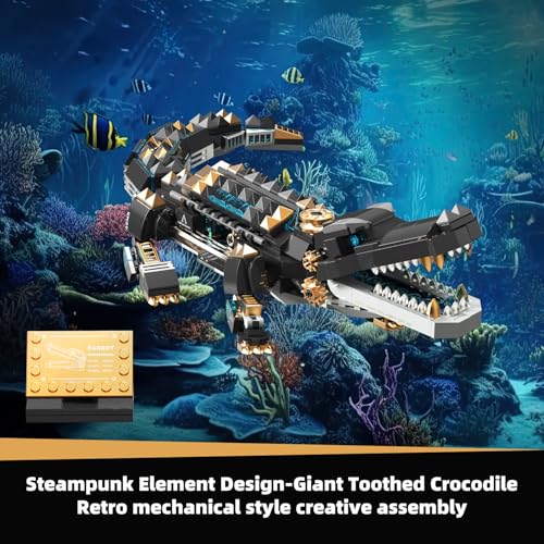 WINGIFT 541 Piece Crocodile Building SetsSea Creatures Creative Model Building KitSTEM Dinosaur World Park Building Toy Mechanical Animal Brick SetChristmas Birthday Gifts for BoysTeens Adults - Image 5