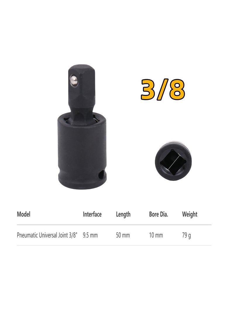 Universal Joint-Socket Swivel Set, Socket Extension Set Made From Cr-Mo with Included 1/4-, 3/8-, and 1/2-Inch Sockets, Set of 3 - Image 5