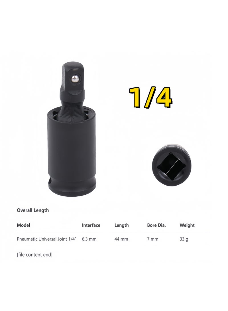 Universal Joint-Socket Swivel Set, Socket Extension Set Made From Cr-Mo with Included 1/4-, 3/8-, and 1/2-Inch Sockets, Set of 3 - Image 4