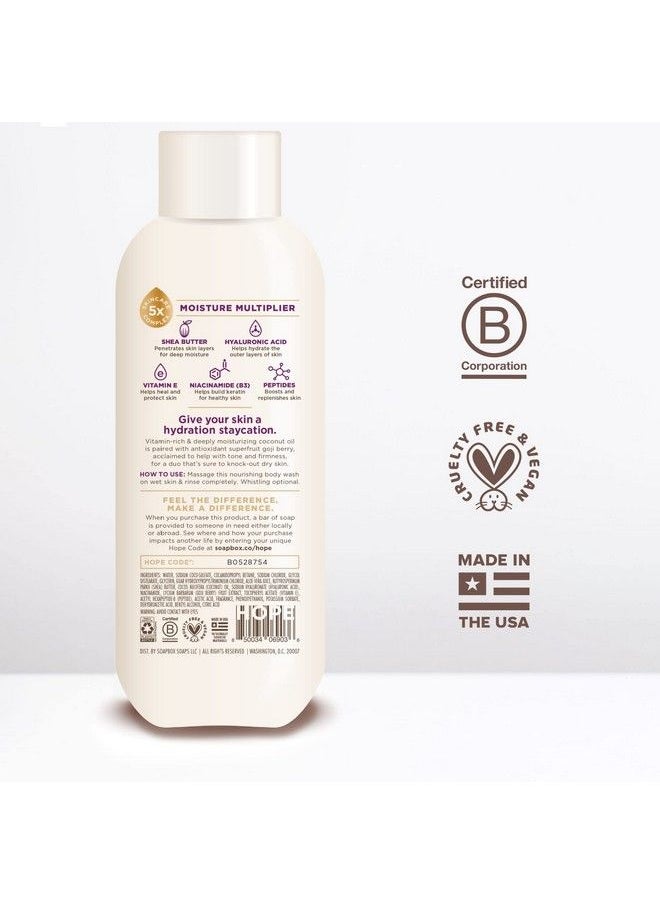 Soapbox - Body Wash Coconut + Goji Berry Body Wash For Women Men ; Vegan + Antioxidant Rich Moisturizing Body Wash With Shea Butter Peptides & Keratin Promoting B3 3 Pack 20Oz Each - Image 1