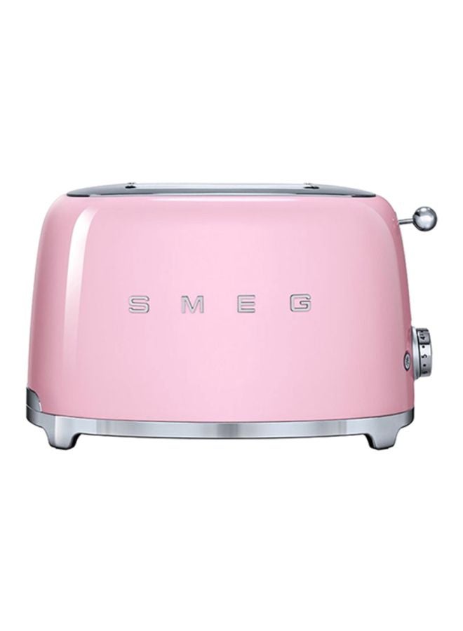 smeg 2-Slice Retro Toaster 2 Slices 1035.0 W TSF01PKUK/AU Pink - Image 1